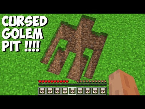 Where DOES THIS CURSED GOLEM PIT LEAD in Minecraft ? SECRET GOLEM TUNNEL !