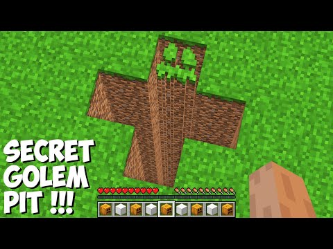 Where DOES THIS SECRET GOLEM PIT LEAD in Minecraft ? CURSED GOLEM TUNNEL !
