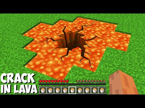 Why did THIS CRACK APPEAR IN THE LAVA in Minecraft ? REALISTIC LAVA PIT !