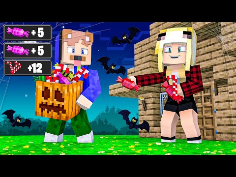 WIR TROLLEN BEWOHNER AN HALLOWEEN! SÜßES SONST GIBT ES SAURES IN MINECRAFT!
