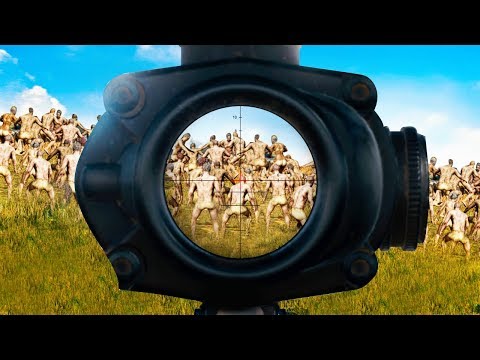 1 SNIPER vs. 999 ZOMBIES!! (PlayerUnknown's BattleGrounds Funny Moments)