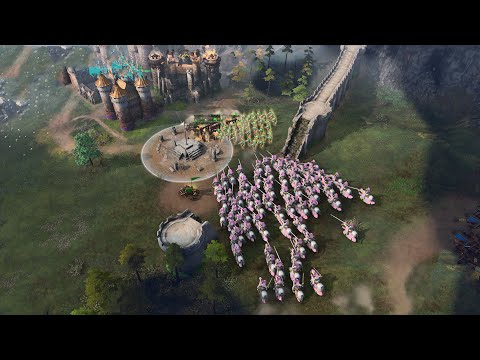 Age of Empires 4 – 4v4 MASSIVE SIEGE | Multiplayer Gameplay