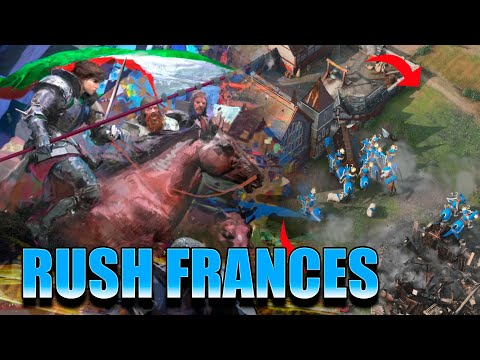 AGE OF EMPIRES 4   RUSH FRANCES INSANO! CAVALARIA FORTE DEMAIS!