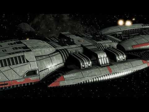 Battlestar Galactica Deadlock gameplay – 3 Jupiter Class Battlestars vs 3 Argos Class Basestars