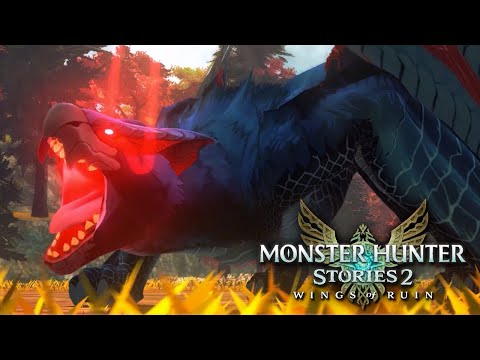 Battling a NARGACUGA in Monster Hunter Stories 2!