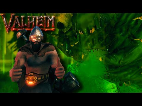 Bonemass Is The EASIEST Boss In Valheim | Valheim Gameplay/Lets Play, 2H Barbarian Challenge E7
