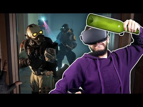 Breaking Bottles In Half-Life: Alyx Set To Classical Music | Oculus Quest