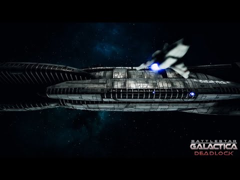 Camera Pullback of Galactica & Vipers – Battlestar Galactica Deadlock