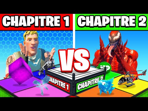 CHAPITRE 1 vs CHAPITRE 2 Challenge FORTNITE