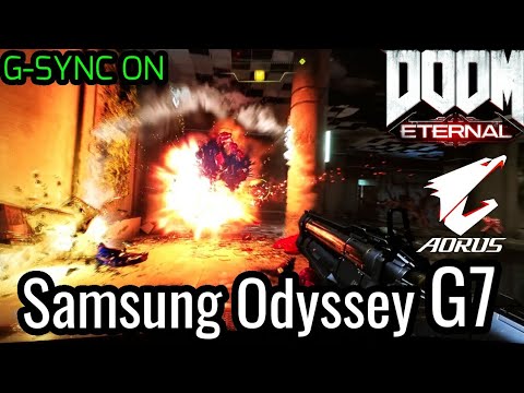 Doom Eternal G-SYNC ON – Samsung Odyssey G7 – On Screen Gameplay