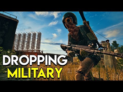 Dropping Military Base – PlayerUnknown's Battlegrounds (PUBG)