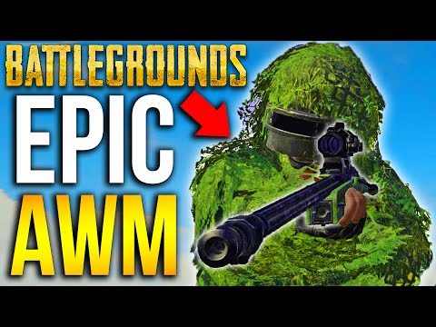 EPIC AWM SNIPER PLAYERUNKNOWN'S BATTLEGROUNDS Sniping PUBG
