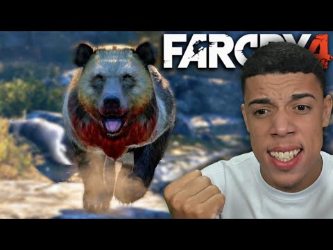 FAR CRY 4: CACEI O URSO FANTASMA, O URSO RARO SÓ COM UMA DOZE VELHA! ( INSANO )
