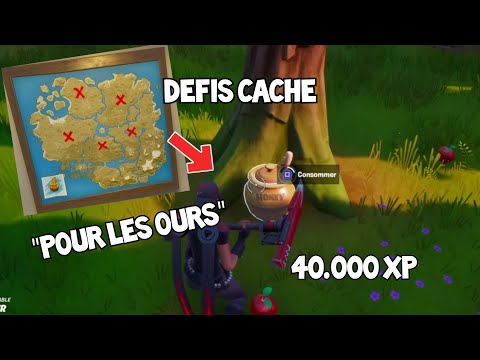 FORTNITE : Défis cachés, "POUR LES OURS", tous les pots de miel = 40.000 XP