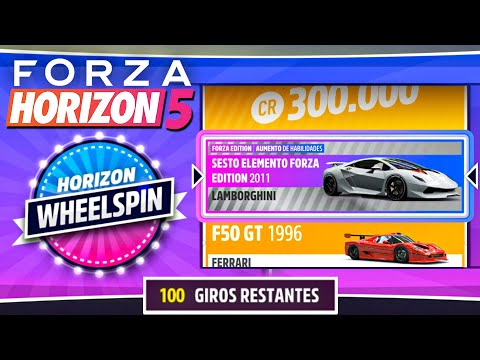 GIREI 100 ROLETAS NO FORZA HORIZON 5!! (GANHEI MUITOS CARROS RAROS)