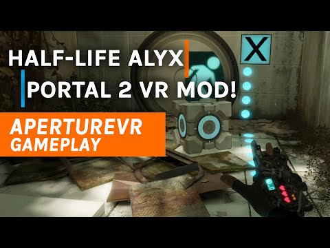 Half-Life: Alyx ApertureVR Portal 2 VR Mod Gameplay