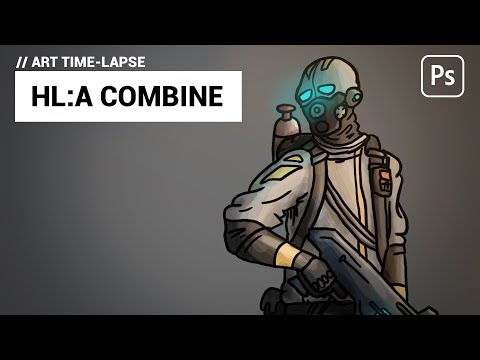 Half-Life: Alyx Combine Soldier – Art Time-Lapse