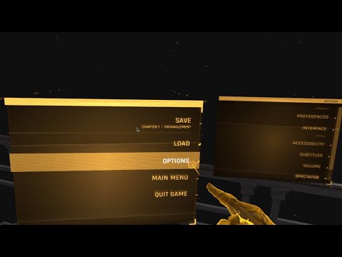 Half Life Alyx Settings Menu