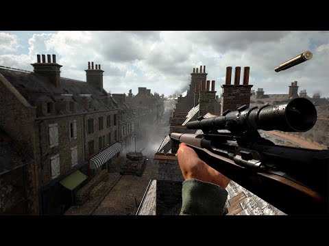 Hell Let Loose – Urban Sniper Team/ The MOST intense Carentan Battle from the City to the Outskirts