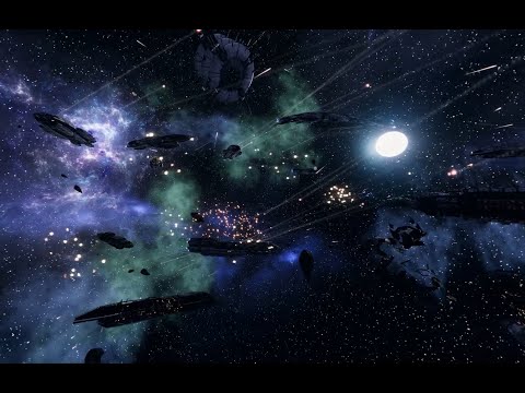 MASSIVE Battlestar vs Battlestar Fleet Battle | Battlestar Galactica Deadlock – 1440p