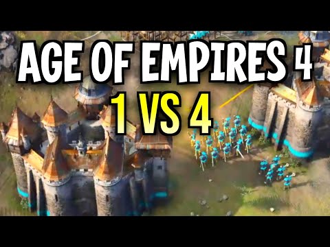 ME DEJAN **SOLO CONTRA 4** en AGE OF EMPIRES 4 🤬⚔️ ¿Puedo GANAR?