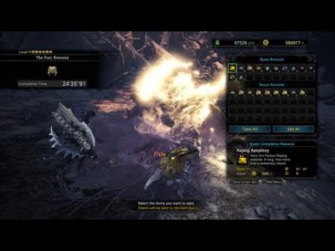 Monster Hunter World: Iceborne capturing a furious rajang