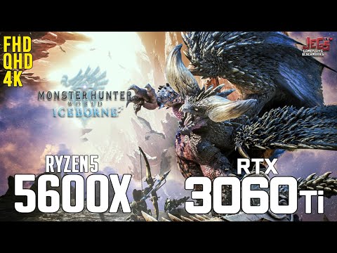 Monster Hunter World: Iceborne on Ryzen 5 5600x + RTX 3060Ti 1080p, 1440p, 2160p benchmarks!