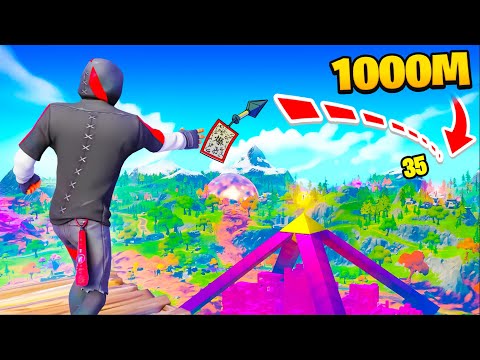 *NEW* MAX Range Kunai Throw in Fortnite! (Naruto update)