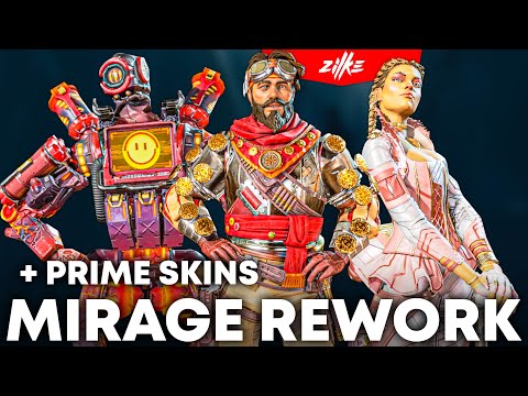 NEW MIRAGE VOYAGE & MIRAGE REWORK + TWITCH PRIME SKINS 😋😋😋 × Apex Legends