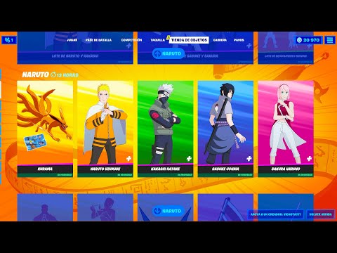 NUEVAS SKINS de NARUTO en la TIENDA de FORTNITE AHORA MISMO 🔥 *ESTÁN CARÍSIMAS* 😱