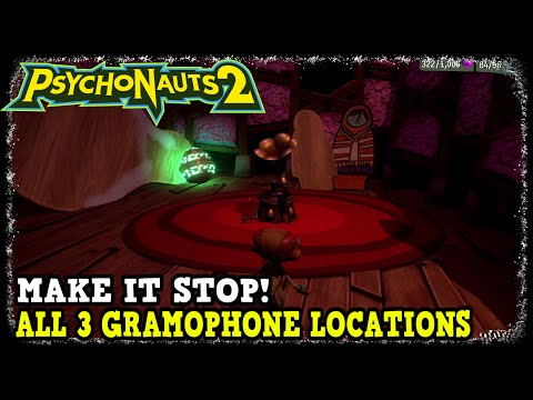 Psychonauts 2 All 3 Gramophone Locations in Father Follies – Make It Stop Trophy / Achievement Guide