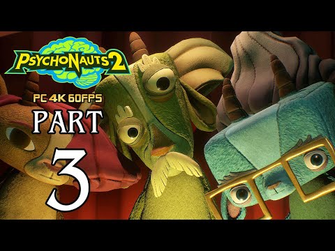 PSYCHONAUTS 2 Walkthrough PART 3 (PC) Gameplay No Commentary @ 4K 60ᶠᵖˢ ✔