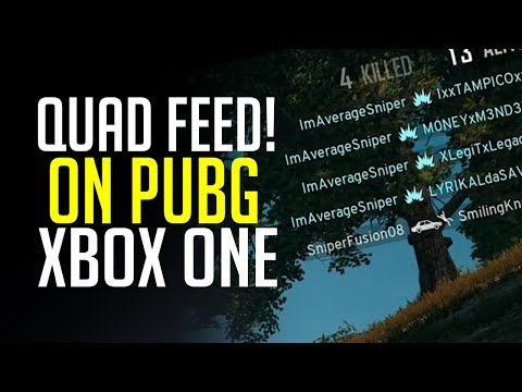 PUBG Xbox One QUAD FEED! Chicken Dinner Dream Team (Playerunknown's Battlegrounds)