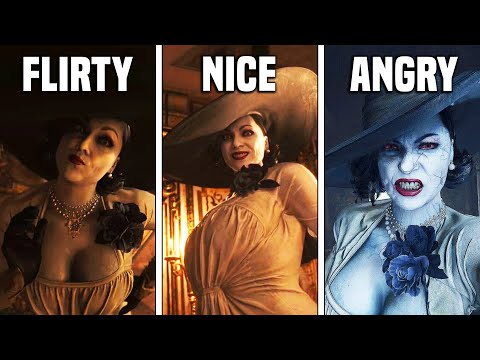 RESIDENT EVIL 8 VILLAGE – All Lady Dimitrescu Scenes and Encounters (Tall Lady)