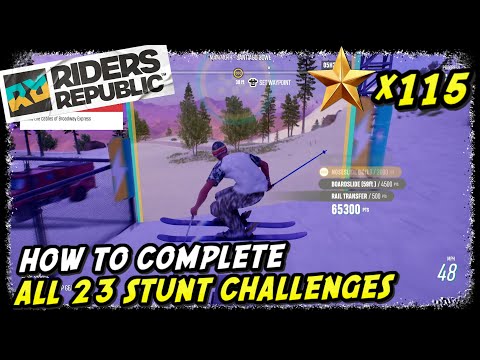 Riders Republic How to Complete All 23 Stunt Challenge Locations (Don't Try This At Home Trophy)