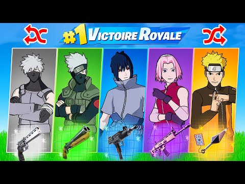SKIN NARUTO ALEATOIRE CHALLENGE pour TOP1 ! Fortnite Saison 8