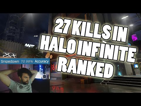 Snip3down gets 27 Kills 70% Accuracy in HALO INFINITE RANKED (Streets)