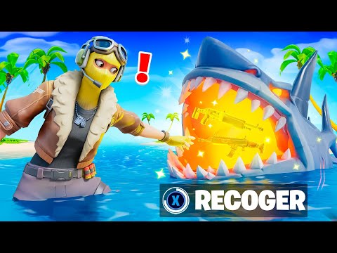 SOLO LOOT DE TIBURONES PARA GANAR en Fortnite! 🦈 (complicado)