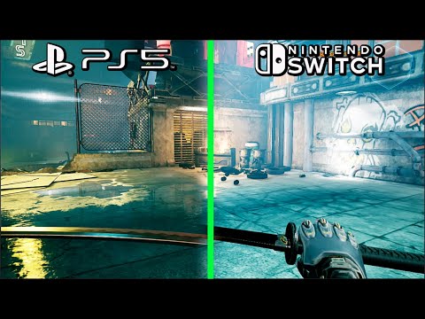 Switch vs PlayStation 5 Ghostrunner Comparison (Cyberpunk Game)