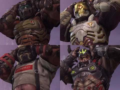 The Slayer takes off his helmet, 13 skins. Doom Eternal: The Ancient Gods – Part Two Final Scene