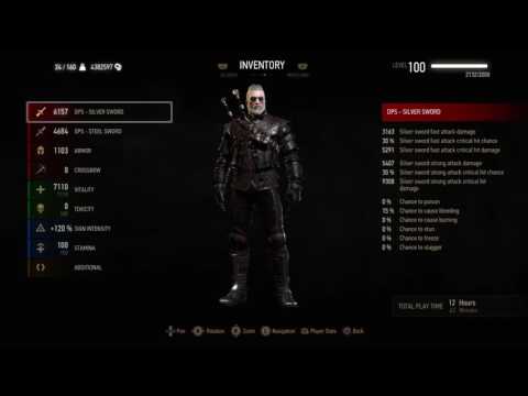 The Witcher 3: Wild Hunt Level Cap 100 (Worlds first PS4) /Legendary Grandmaster Gear/All Mutations