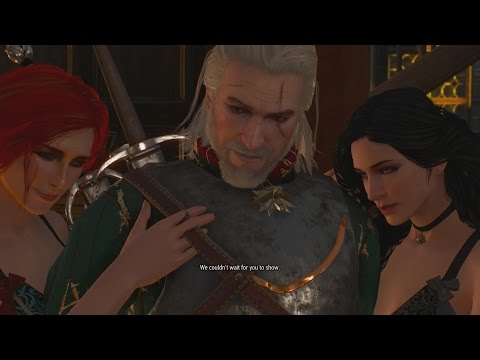 The Witcher 3 Wild Hunt Yennefer, Triss, and Geralt Threesome Sexy Scene
