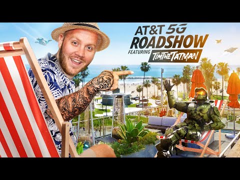 TIMTHETATMAN STREAMING HALO INFINITE FROM VENICE BEACH FOR THE AT&T 5G ROADSHOW