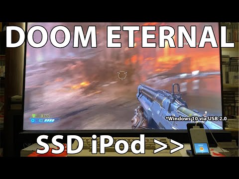 Trying to run Doom Eternal through an iPod Classic.