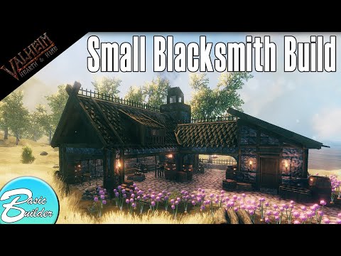 Valheim | How to Build a Small Blacksmith | Hearth & Home  | Medieval Village Pt. 4