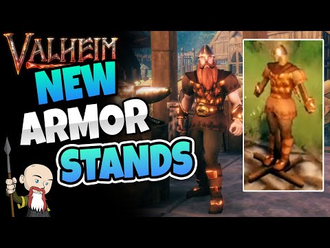 Valheim: New Armor Stands with Weapons & Shields!
