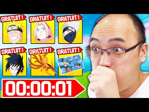 VOTRE DERNIÈRE CHANCE POUR OBTENIR CES ITEMS NARUTO GRATUITEMENT SUR FORTNITE !