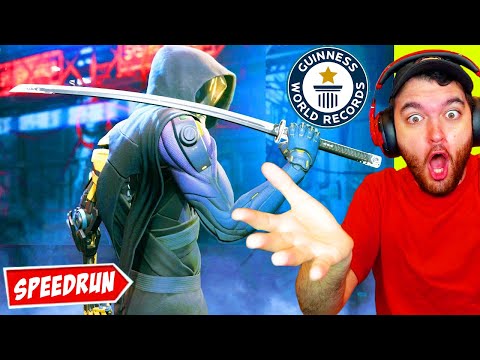 WORLD RECORD – GHOSTRUNNER SPEEDRUN!!! (NINJA SIMULATOR)