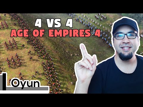 Yabancı Oyuncularla 4 vs 4 Savaş – Age of Empires 4