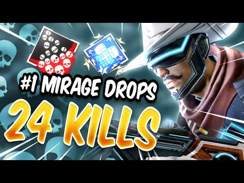 #1 Mirage Dropped 24 Kills In This Apex Legends Lobby (196,000+ Total Kills)